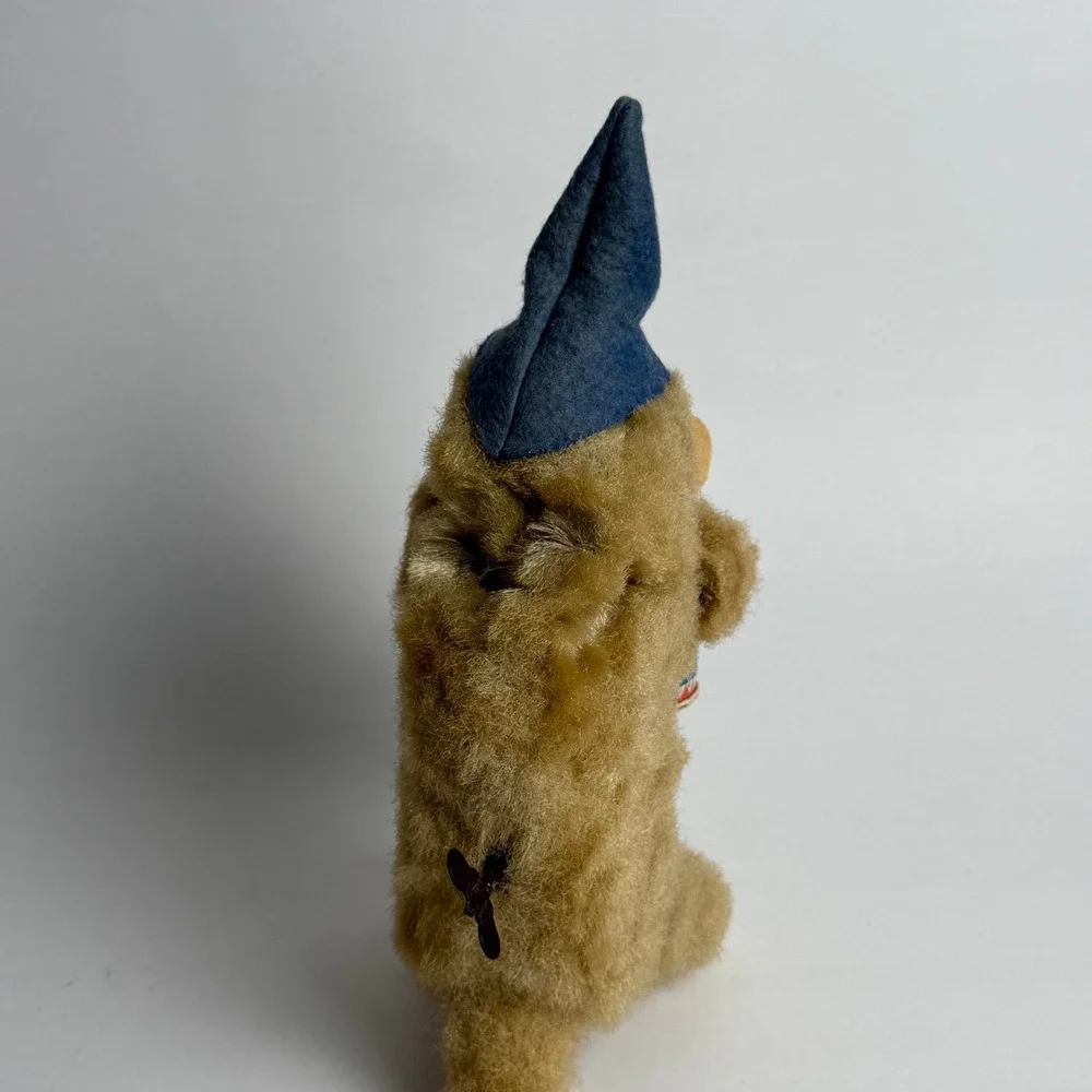 Vintage Max Carl Wind Up Monkey Drummer Toy Blue Hat West Germany 1950s/60 Works